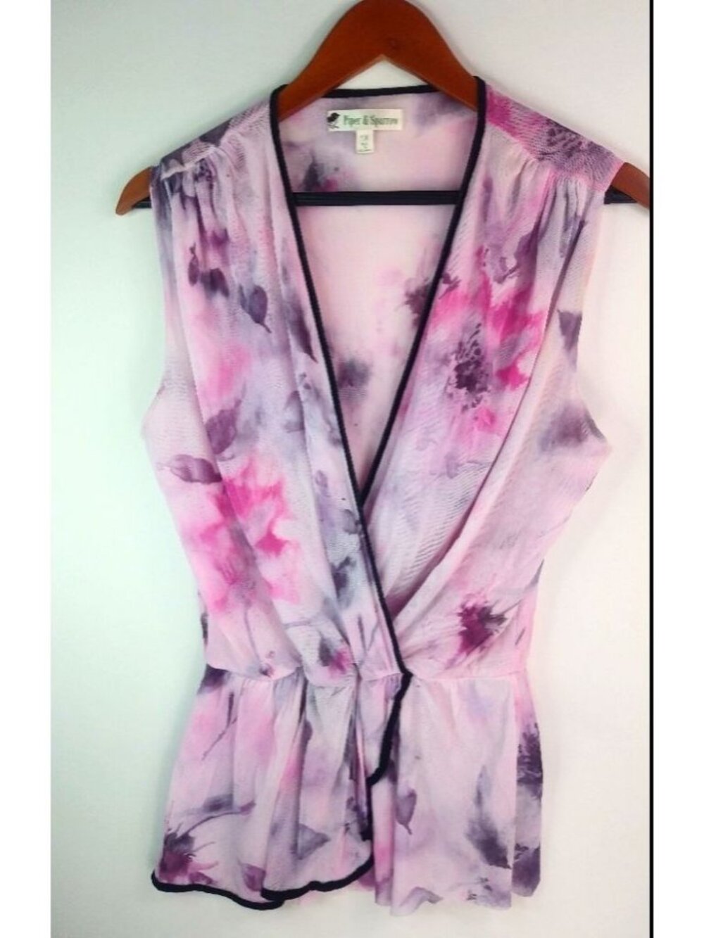 Piper Sparrow 1X Pink Purple Mesh Net Top